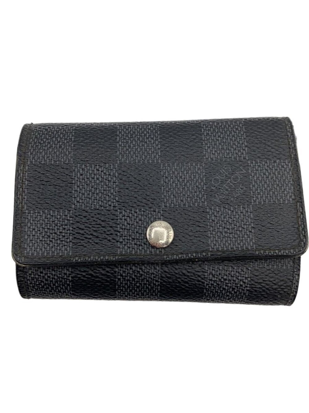 LOUIS VUITTON Multicles Damier Graphite Black Leather Patterned